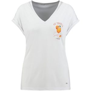 KEYLARGO Dames T-shirt WT Cocktail V-hals, wit (1000), M