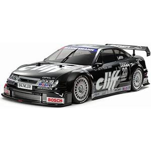 Tamiya 1:10 RC Auto Elektro Racewagen Opel Calibra V6 Cliff Zwart Brushed 4WD Bouwpakket