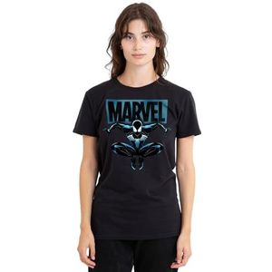 Spiderman Classic Gamerverse Spider Symbiote dames T-shirt, zwart, klein, Zwart, S