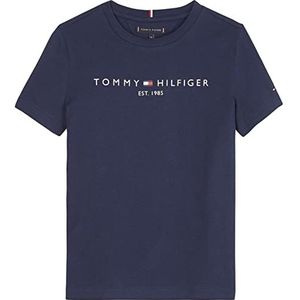 Tommy Hilfiger Uniseks kinderen T-shirts met korte mouwen, Blauw (Twilight Navy), 74