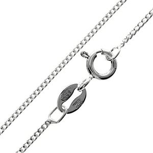 SilverAmber Jewellery - Sterling Zilver 14"" 16"" 18"" 20"" 24"" 28"" 32"" 36"" 40"" Inch 1,1 mm Delicate Italiaanse diamant geslepen stoeprand ketting, Sterling zilver, Diamant