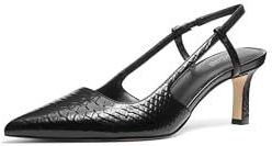 MICHAEL Michael Kors - ALORA - Slingpumps - Zwart - Blokhak - Glad Leer