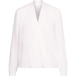 Seidensticker Dames Dames Regular Longsleeve Viscose Blouse, wit (122645), 46
