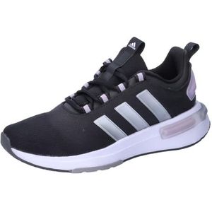 adidas Racer Tr23 Lage voetbalschoenen voor dames, Core Zwart Zilver Met Ice Lavender, 39 1/3 EU