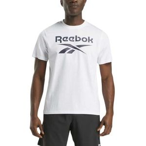 Reebok Chad Big Logo Crew Neck T-shirt voor heren, wit, XS