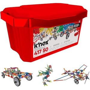 K'NEX 16511 Imagine Creation Zone 50 Model Building Set, 417 Piece Educational Learning Kit with Storage Tub, Engineering Construction Toys for Kids 5 +