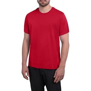 HRM Heren Luxe Ronde Hals T-shirt, Rood, Maat S I Premium Heren T-shirt met Ronde Hals Gemaakt van 100% Organisch Katoen I Basic T-shirt Wasbaar tot 60°C, Hoogwaardige & Duurzame Herenkleding
