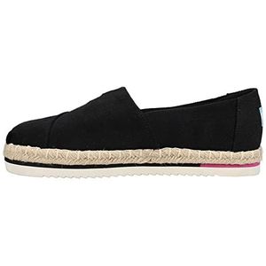 TOMS Womens Alpargata Platform Rope Slip On Flats Casual - Zwart, Zwart, 38.5 EU