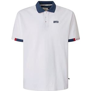 Pepe Jeans Jerson Polo voor heren, Wit, XS