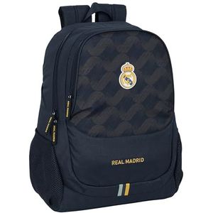 Safta Real Madrid 2. Team 23/24 schoolrugzak, ideaal voor kinderen van verschillende leeftijden, comfortabel en veelzijdig, kwaliteit en sterkte, 32 x 16 x 44 cm, marineblauw, Donkerblauw, Standaard,