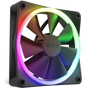 NZXT F120 RGB-ventilatoren - RF-R12TF-B1 - Geavanceerde RGB-verlichtingsaanpassing - Fluisterstille koeling - Triple (RGB-ventilator en controller inbegrepen) - 120 mm ventilator - zwart