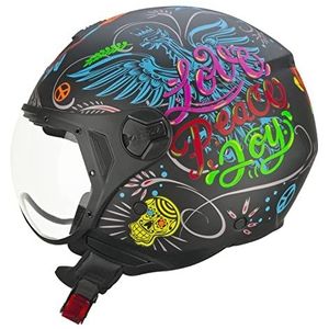 167 FLO - Motorhelm - Zwart - Kunststof - Met AIR STREAM SYSTEM