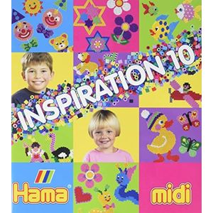 Hama Perlen 399-10 Inspiration boekje nr. 10 sjablonen met kleurrijke ideeën, motieven en instructies voor het knutselen met strijkkralen, creatief knutselplezier voor groot en klein