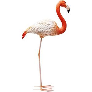 Kare 63946 Design Deco figuur Flamingo Road 75 cm, grote decoratieve figuur Flamingo, dierenfiguur roze, decoratief object flamingo staand, (H/B/D) 75 x 34 x 16 cm