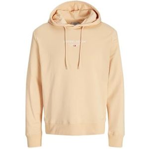 JJ REBEL Heren Jrebjeans Rebel Print Sweat Hood Sn, abrikoos ijs, M