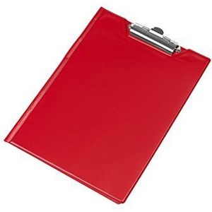 Schrijfmap klembord met beschermklep map rood schrijfbord schrijfblok DIN A5 metalen houder clip PVC