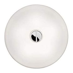 Collection Button HL wandlamp met diffuser, mondgeblazen glas, 40 W, 47 x 47 x 10 cm, wit
