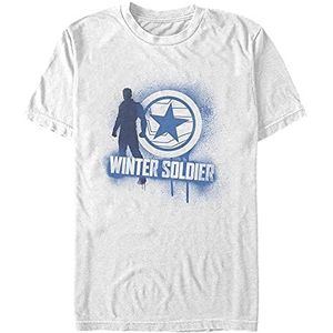 Marvel The Falcon and the Winter Soldier - WINTER SOLDIER SPRAY PAINT Unisex Crew neck T-Shirt White S