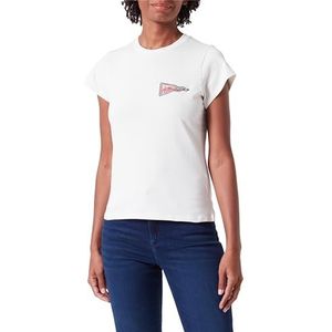 Wrangler - Shrunken Band Tee - T-shirt - Wit - Slim Fit