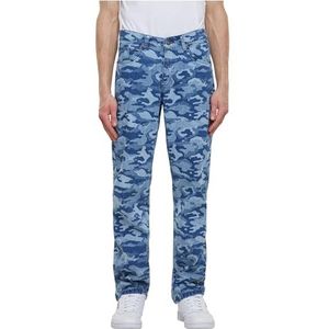 Urban Classics Heren Laser Camo Printed Jeans Broek, Bluelasercamo, 40