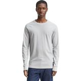 TOM TAILOR Denim T-shirt met lange mouwen voor heren, 15277 - chalk grey, XL