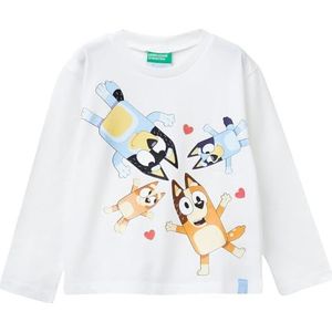 United Colors of Benetton T-shirt M/L, Wit, 4 anni