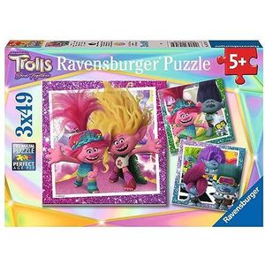 Ravensburger Spieleverlag Ravensburger kinderpuzzel 05713 - Trolls 3-3x49 stukjes Trollenpuzzel voor kinderen vanaf 5 jaar