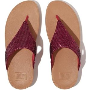 Fitflop Dames LULU Glitterball teen post sandalen, roze, 37 EU, roze, 38 EU