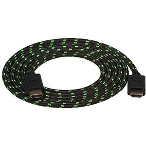 snakebyte Xbox One HDMI:CABLE - zwart/groen - kabel ook voor PlayStation & andere HDMI compatibele apparaten - 1080p / 3D / 4K / UHD/HDR - 2m mesh kabel