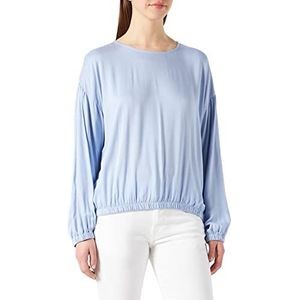 TOM TAILOR Denim Dames Basic blouse met elastische tailleband 1030093, 11486 - Brunnera Blue, L