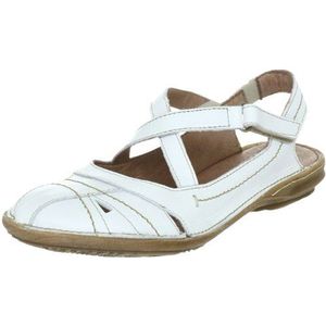 Manitu 820031 Klassieke damessandalen, Wit Wit 3, 37 EU