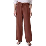 Street One - Studio - Dames Broeken - Bruin - Loose Fit - High Waist - Wide Legs