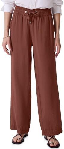 Street One - Studio - Dames Broeken - Bruin - Loose Fit - High Waist - Wide Legs