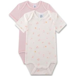 Sanetta Body (dubbelpak) Off-White | Hoogwaardige en duurzame body voor jongens van biologisch katoen. Inhoud: 2-delige set babybody, beige, 56