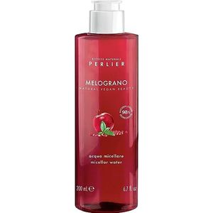 Perlier, Micellarwater voor gezicht, ogen en lippen, reinigingsmiddel voor gezichtsbehandelingen, granaatappel, veganistisch, 200 ml fles
