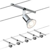 Paulmann 94145 Spice Salt Kabelsysteem, uitbreidbaar, maximaal 5x10W, chroom mat, kabellamp/hanglamp, zonder verlichtingsmiddel