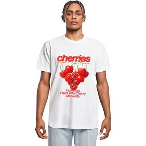 Mister Tee Shirt 'Cherry Moments'  groen / rood / wit