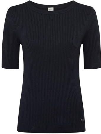 BRAX - Style.Lynn - Sweater - Blauw - Viscose Mérinos Côtelé