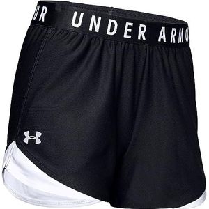 Under Armour Play Up 3.0 shorts voor dames, grote maten, zwart/wit, XXL