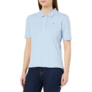 Tommy Hilfiger S/S polo's voor dames, Blauw (Well Water), XXS