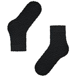 FALKE Seashell Damessokken, duurzaam biologisch katoen, halfhoog zonder patroon, 1 paar sokken, zwart (zwart 3000), 39-42