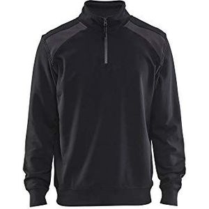 Blaklader 335311589998XS sweater met halve rits 2-kleurig, zwart/donkergrijs, maat XS