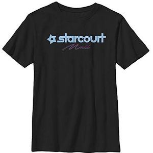 Stranger Things Unisex Kids Starcourt Logo T-shirt met korte mouwen, zwart, XL, zwart, One size