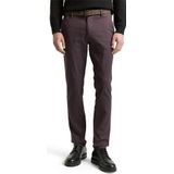 TOM TAILOR Herenbroek, 39129 - Brown Navy Zig Zag Structuur, 30W / 36L