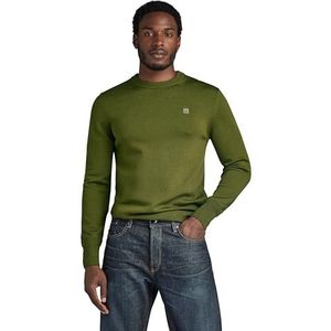 G-STAR RAW Premium Core gebreide trui, groen (Dark Olive D21931-b692-c744), S
