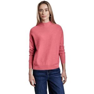 STREET ONE - Trui - Sugar Coral Mel - Breisel - Lange Mouwen - Staande Kraag