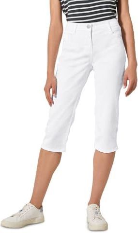 Cecil Dames Capri jeans in Wit, Gr: 25