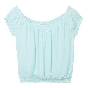 TOM TAILOR meisjes blouse, 35760 - Aqua Mini Geo Print, 164 cm