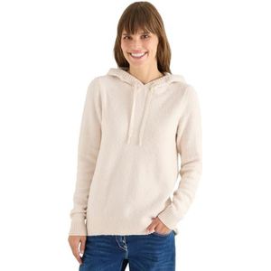 CECIL Zachte bouclé gebreide trui licht greige L