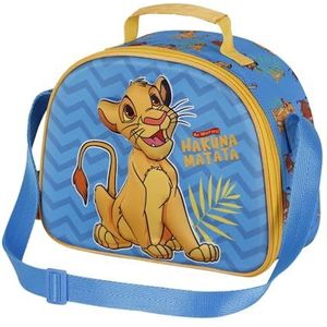 Lion King Hakuna-3D lunchtas, blauw, 25,5 x 20 cm, Blauw, Eén maat, 3D Lunch Tas Hakuna